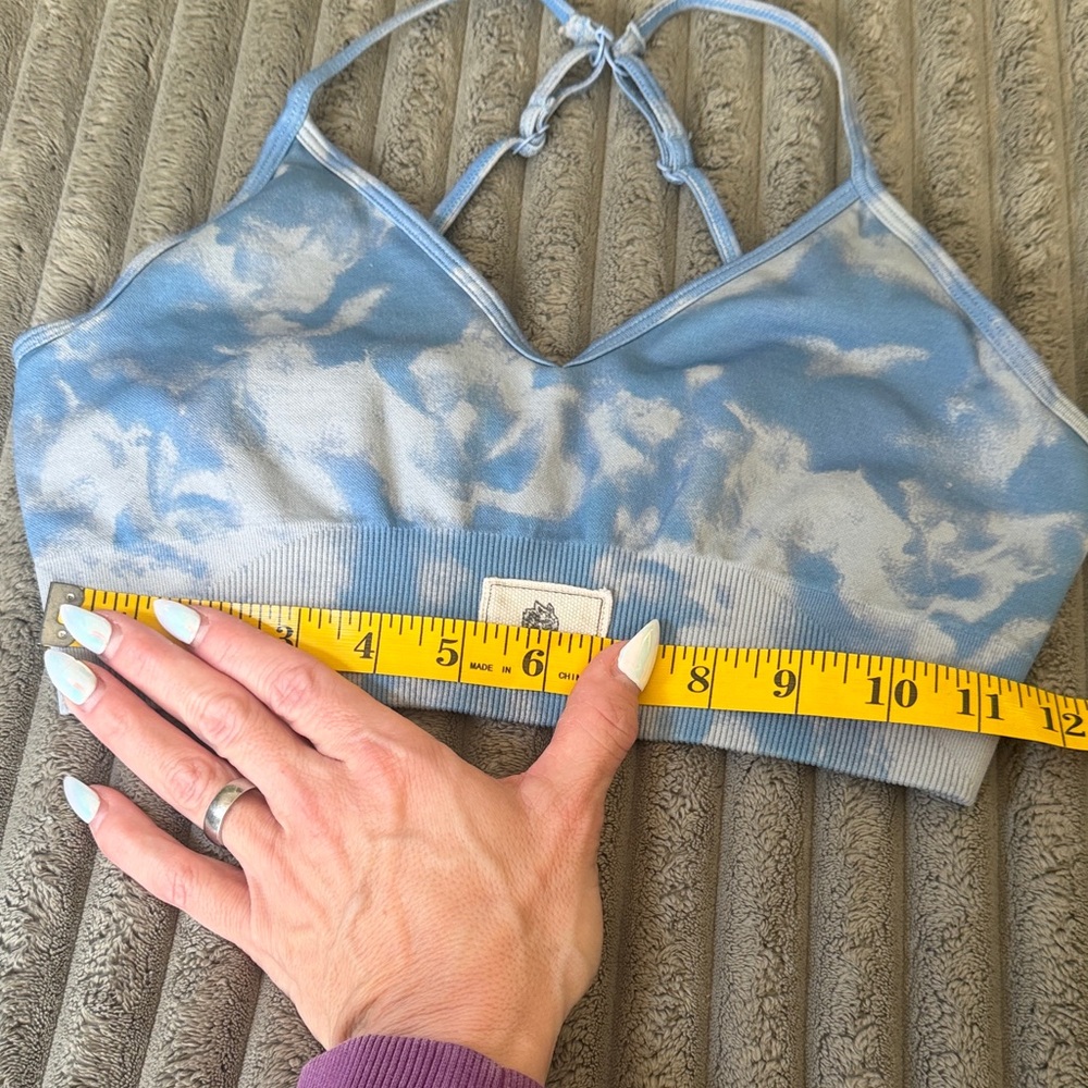 Darc Sport Big LA Blue Marble Everson Seamless Sports Bra - Picture 3 of 4